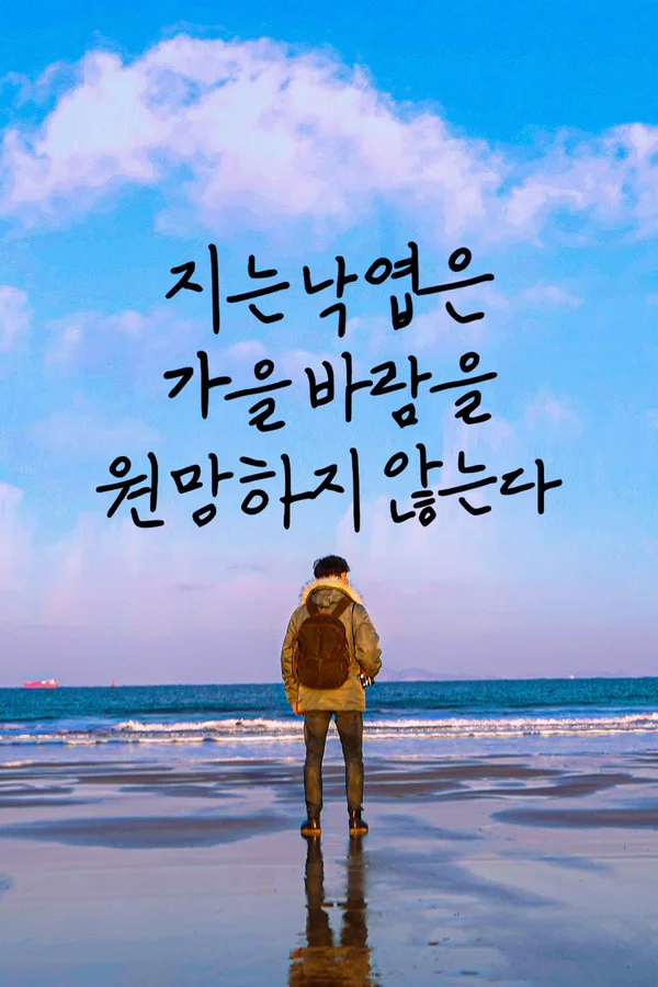 지는낙엽은 가을바람을 원망하지 않는다